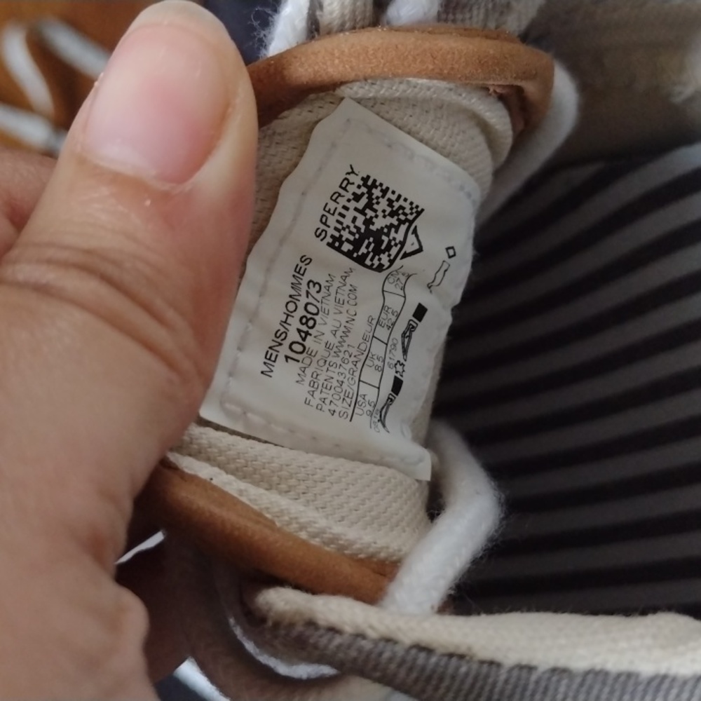 Sperry Striper II CVO Canvas Gray Sneakers Men's 9.5 Nautical Preppy Casual - Picture 7 of 14
